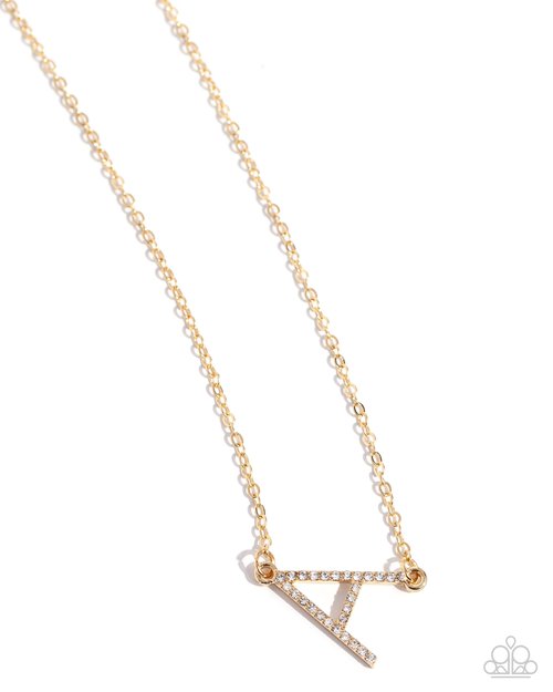 INITIALLY Yours - A - Paparazzi Necklace Image