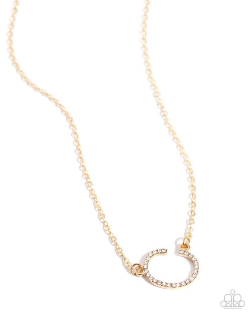 INITIALLY Yours - C - Paparazzi Necklace Image