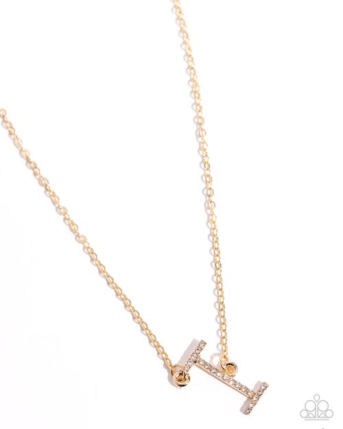 INITIALLY Yours - I - Paparazzi Necklace Image