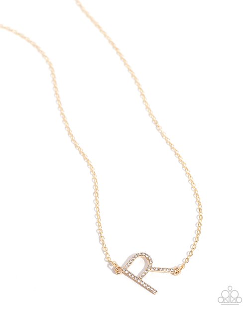 INITIALLY Yours - R - Paparazzi Necklace Image