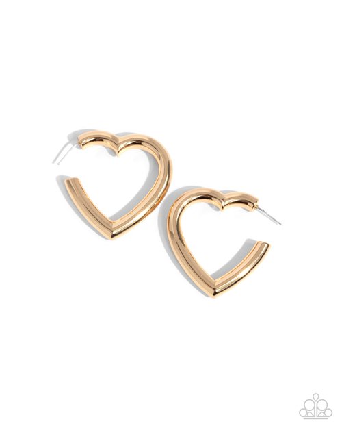 Local Attraction - Gold - Paparazzi Earring Image