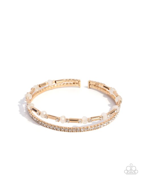 Publicity Pizzazz - Gold - Paparazzi Bracelet Image