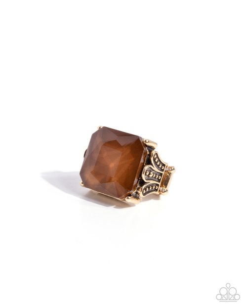 Monumental Masterpiece - Brown - Paparazzi Ring Image