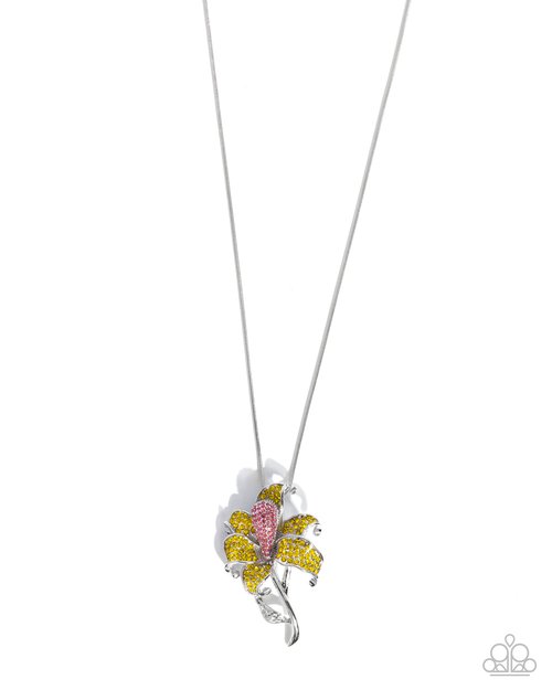 Lily Luminescence - Yellow - Paparazzi Necklace Image