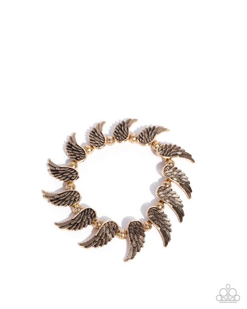 Angelic Ambiance - Gold - Paparazzi Bracelet Image