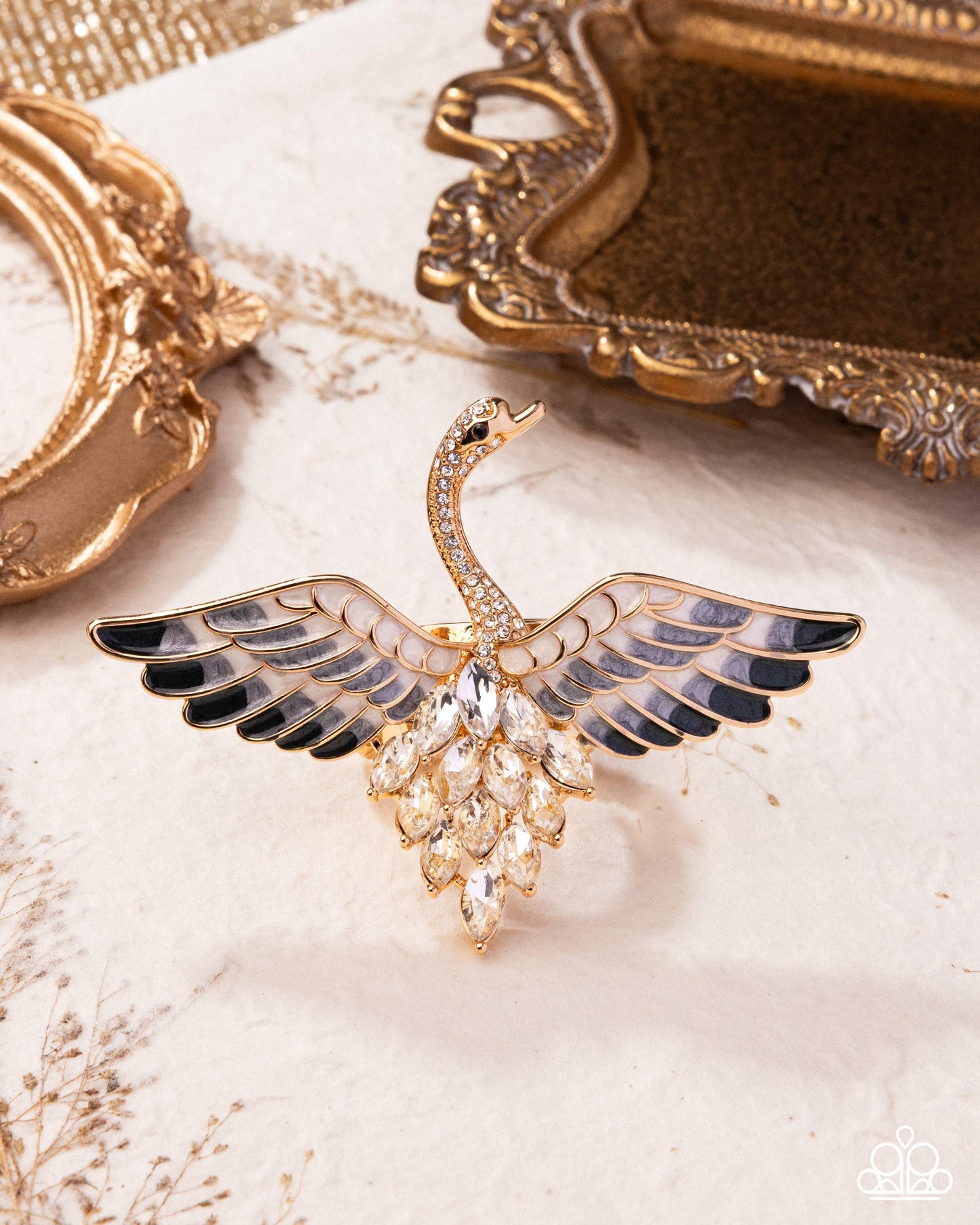 Soaring Swan - Gold - Paparazzi Ring Image