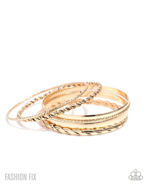 Smitten Southern - Gold - Paparazzi Bracelet Image