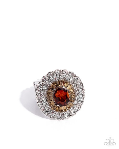 Oval Opening - Brown - Paparazzi Ring Image
