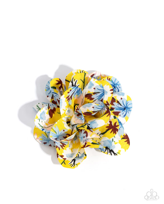 Flower Patch Paradise - Yellow - Paparazzi Hair Accessories Image