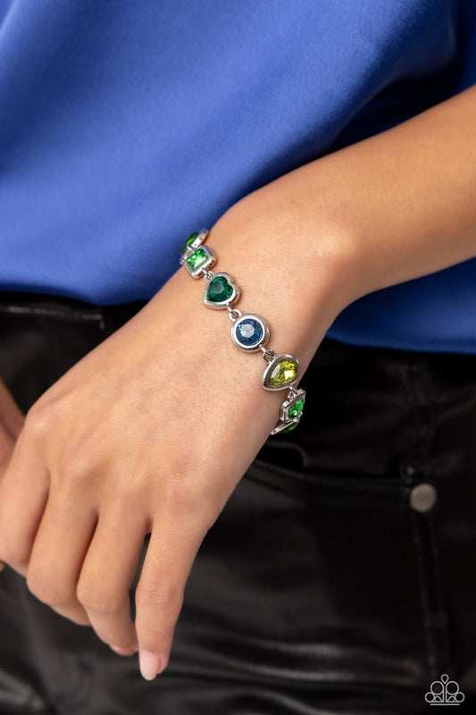 Actively Abstract - Green - Paparazzi Bracelet Image