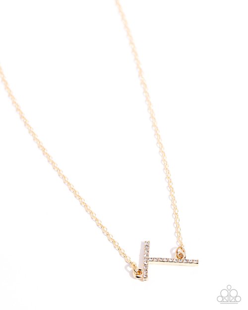 INITIALLY Yours - T - Paparazzi Necklace Image