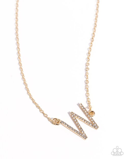 INITIALLY Yours - W - Paparazzi Necklace Image