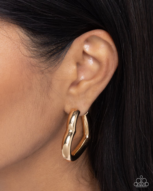 Local Attraction - Gold - Paparazzi Earring Image