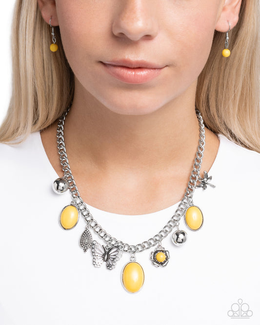 Garden Center - Yellow - Paparazzi Necklace Image
