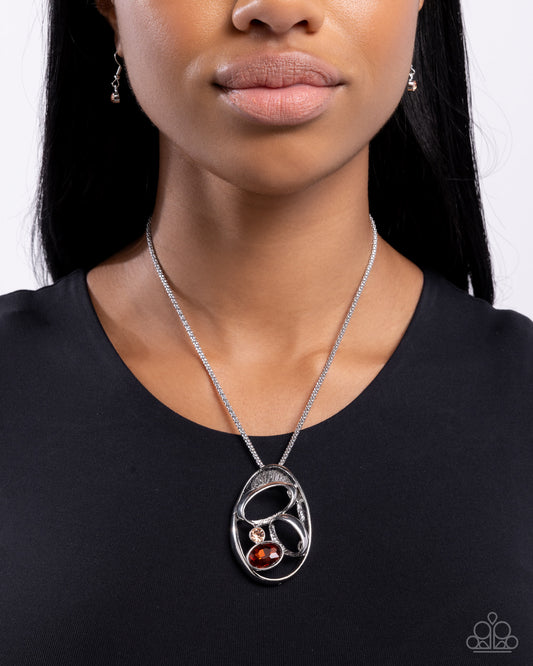 Dramatic Destiny - Brown - Paparazzi Necklace Image