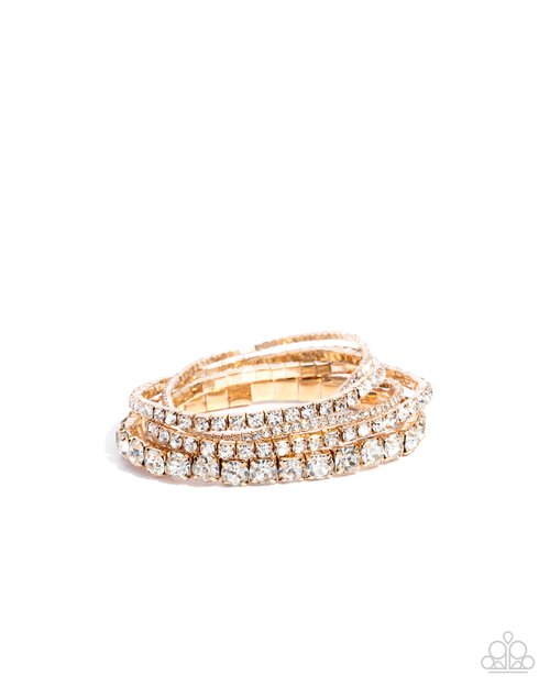 Persistent Pizzazz - Gold - Paparazzi Bracelet Image