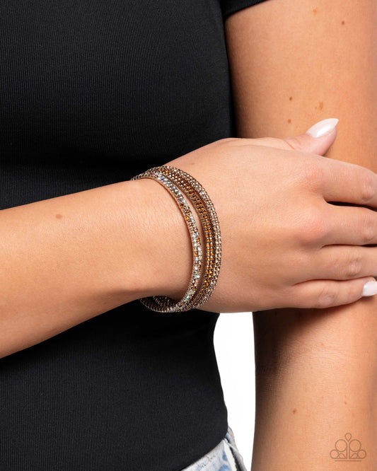 Tolerable Twinkle - Brown - Paparazzi Bracelet Image
