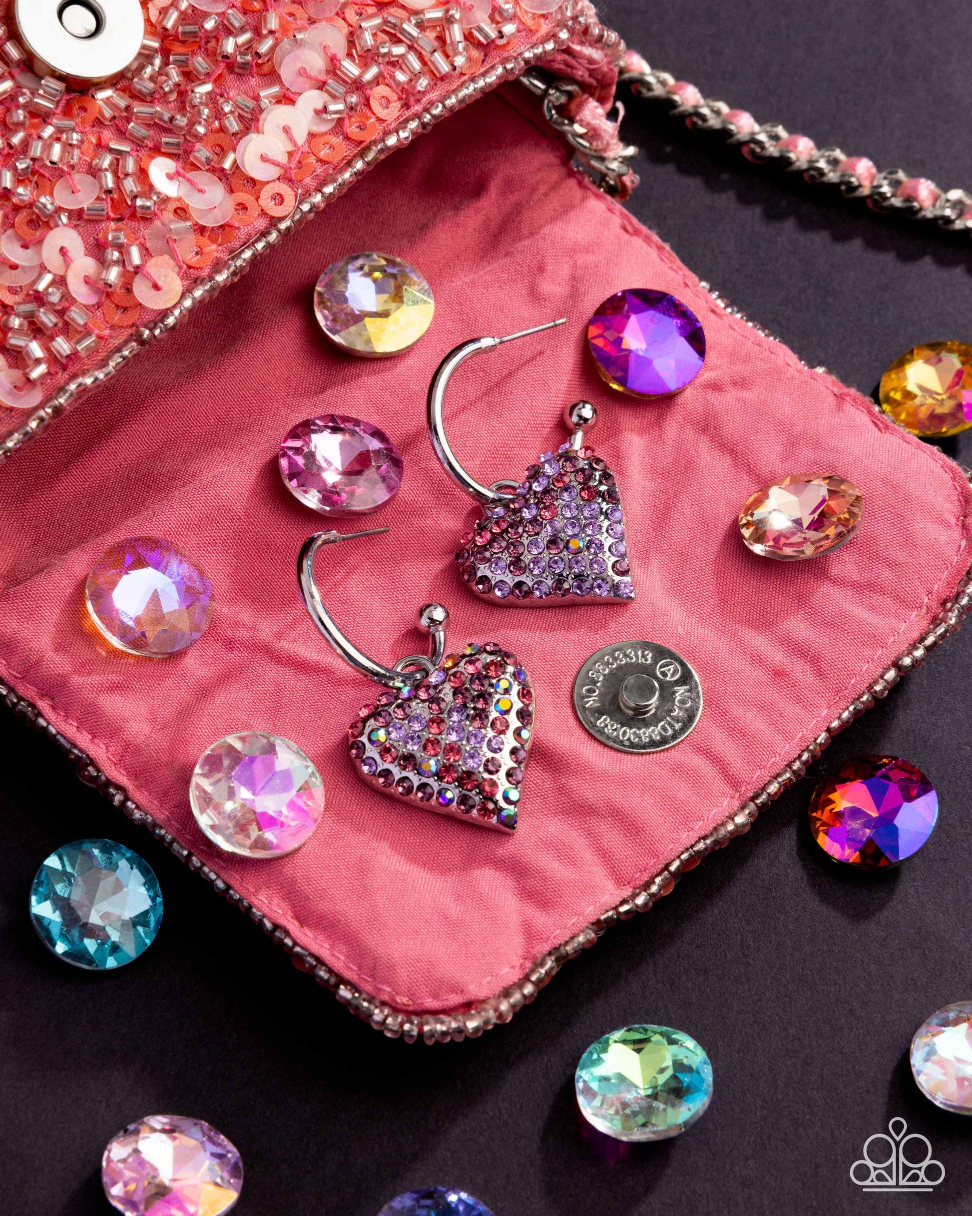 Heartfelt Hypnosis - Purple - Paparazzi Earring Image