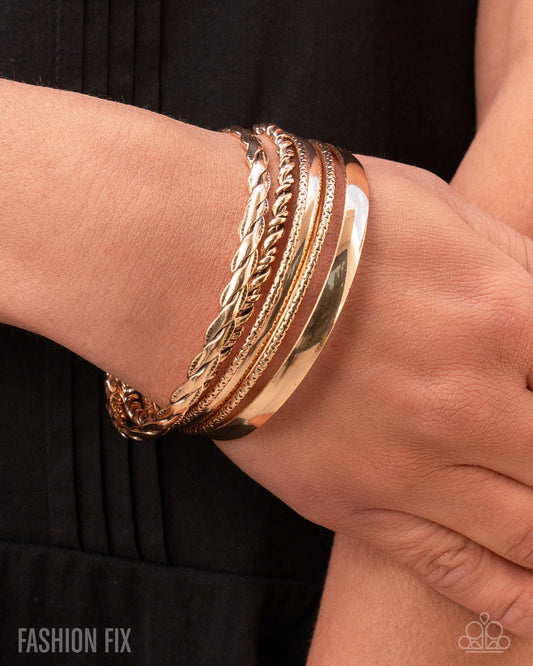Smitten Southern - Gold - Paparazzi Bracelet Image