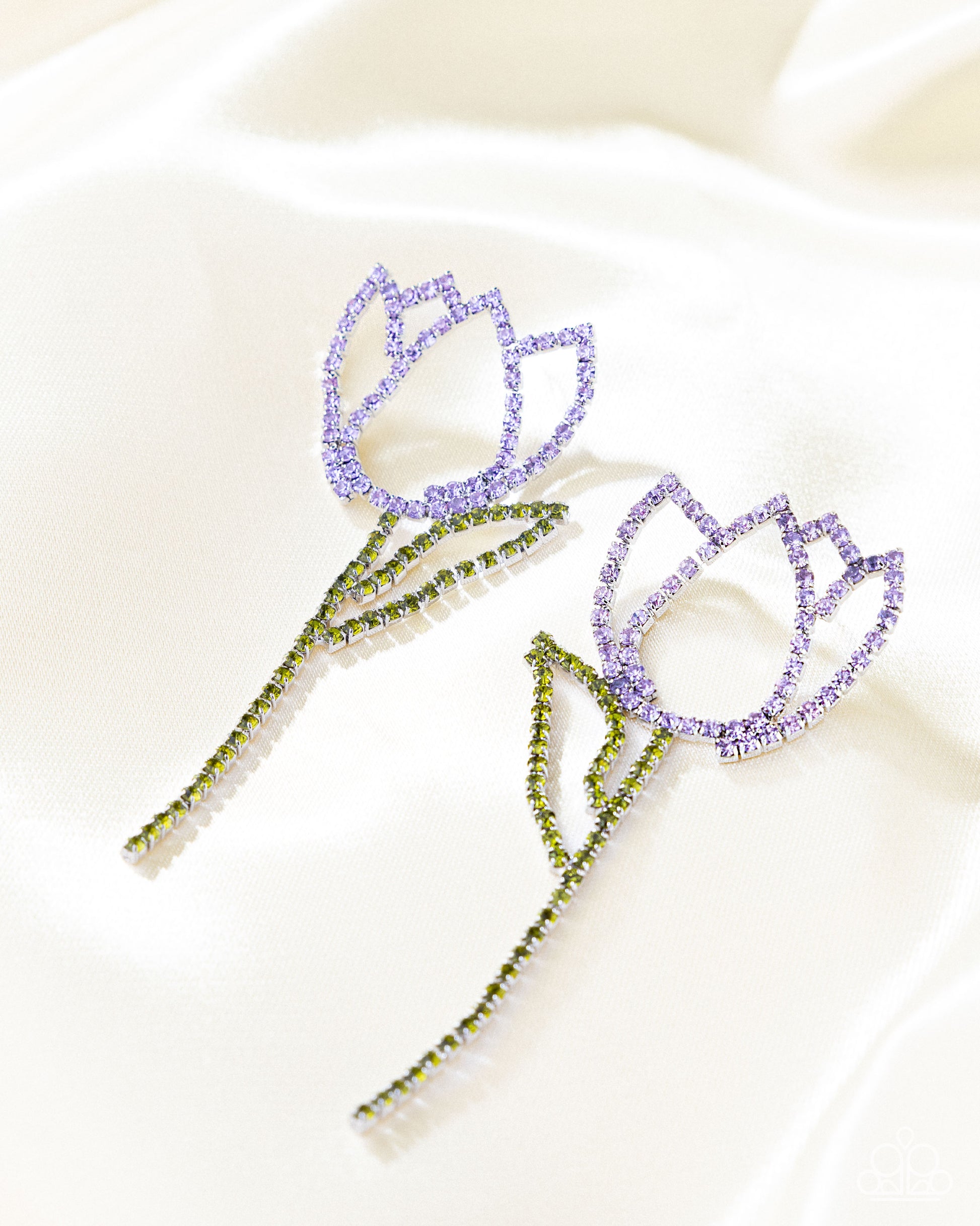 Tulip Transcendence - Purple - Paparazzi Earring Image