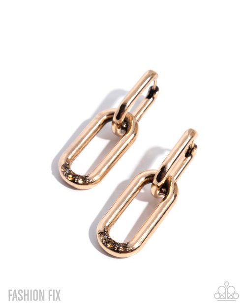 Lavish Links - Paparazzi Earring Image