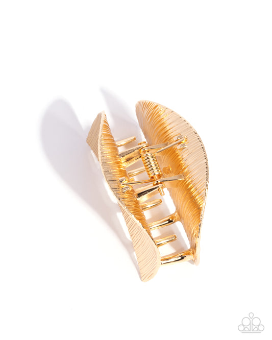 Steadfast Sheen - Gold - Paparazzi Hair Accessories Image