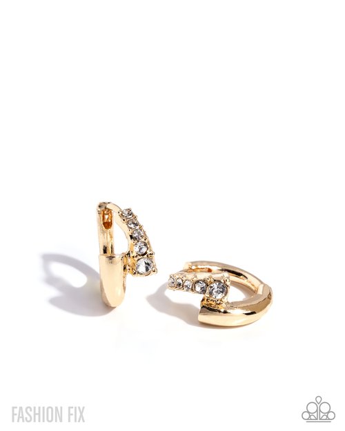 Personalized Pizzazz - Gold - Paparazzi Earring Image