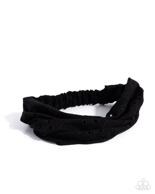 Eyelet Elegance - Black - Paparazzi Product Image